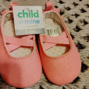 Carter's Pink Glitter Ballerina Slippers